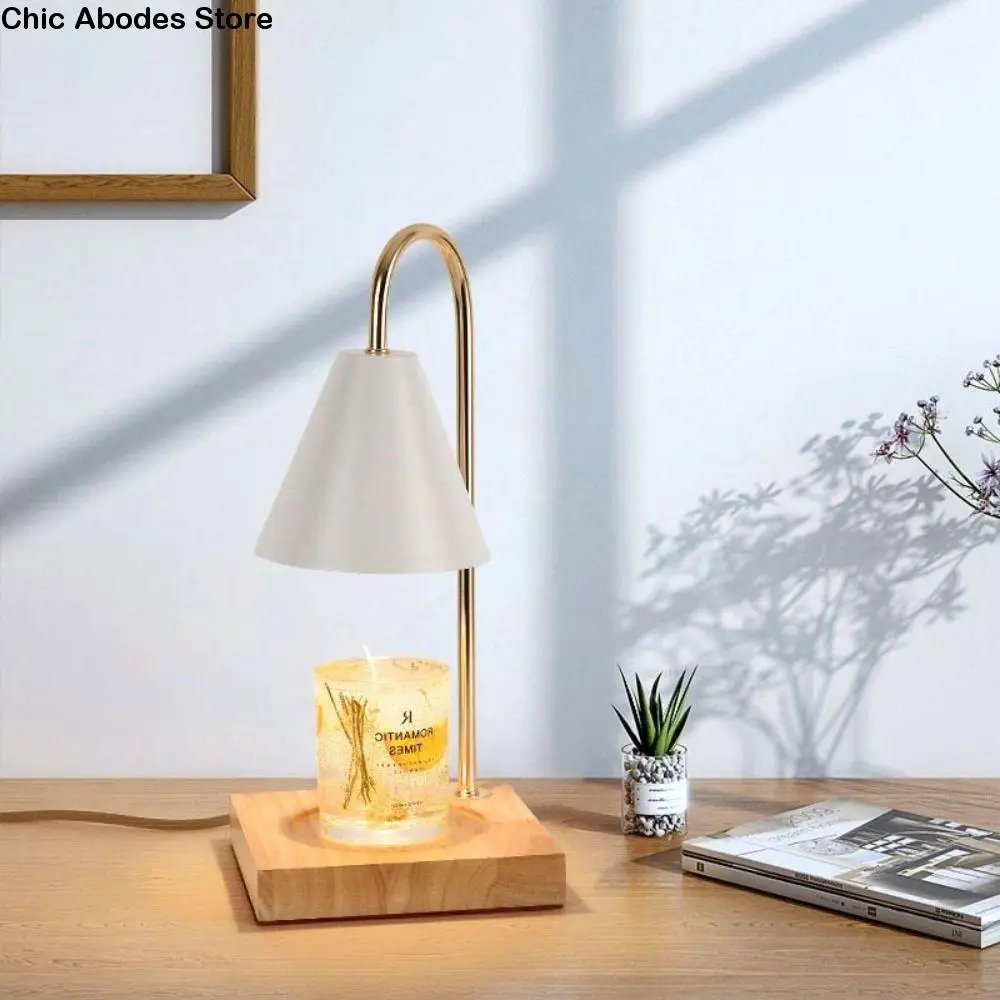 ناشر رائحة شمعة دفئا مصباح لمبة مكتب الروائح شمعة تذوب دفئا قاعدة خشبية صلبة الاتحاد الأوروبي التوصيل الشمع ذوبان الضوء #1