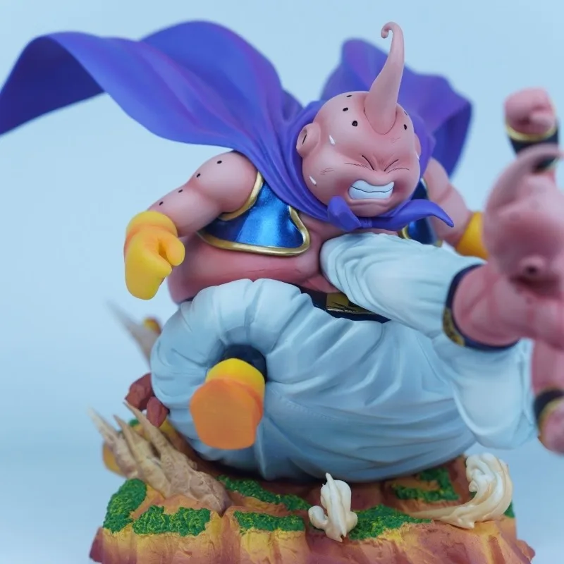 

18cm Dragon Ball Super Real Shot Fat Buu Vs. Kid Buu Figure CS Buu Showdown Figure Ornaments Collectible Gifts