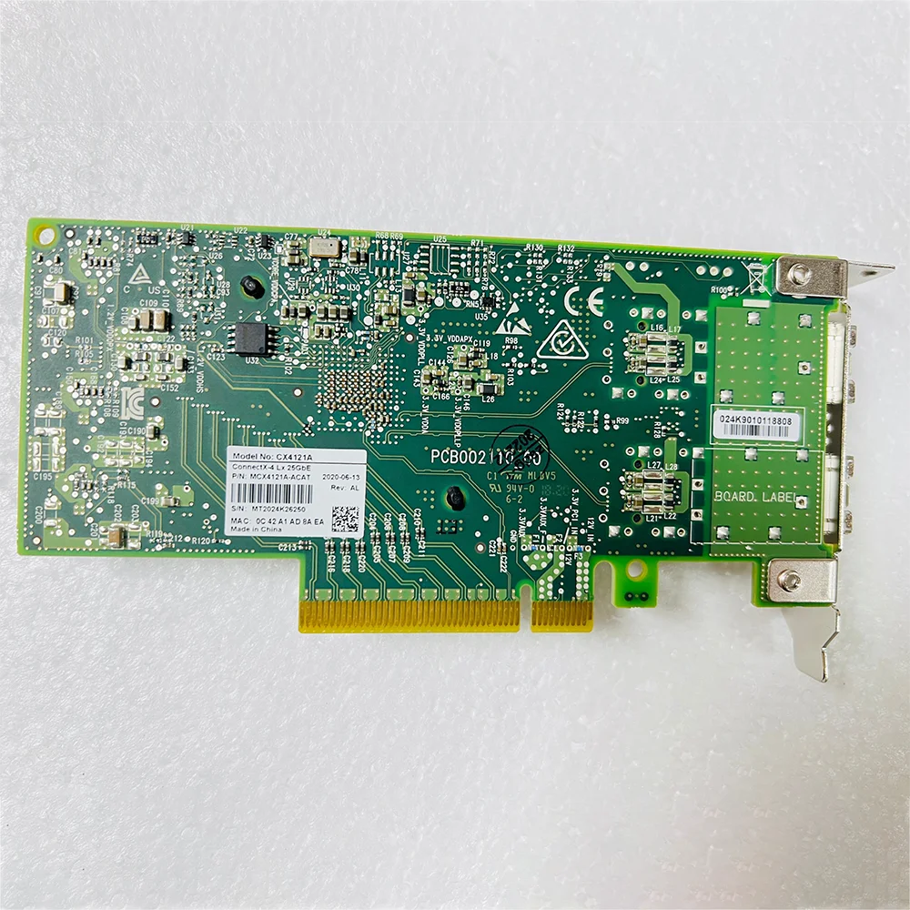 For Mellanox MCX4121A-ACAT ConnectX-4 Lx 25GbE 10GbE NIC