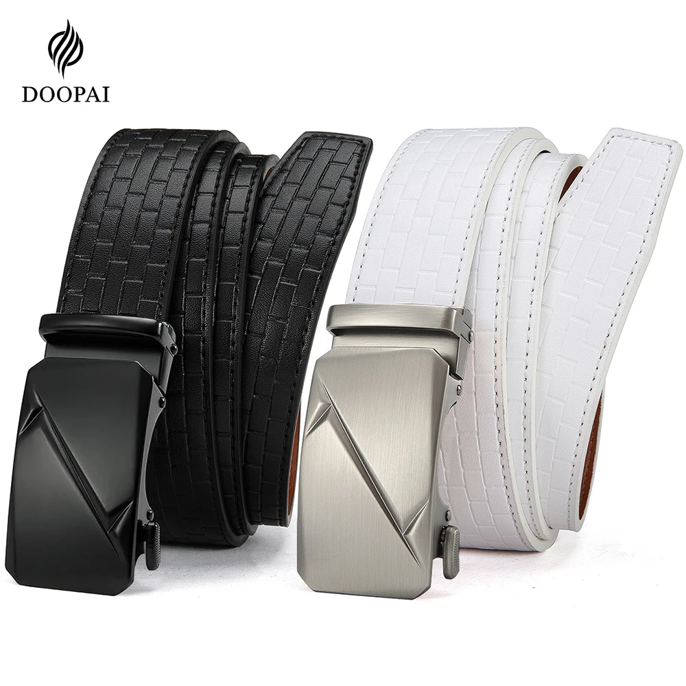 

Men Belts Leather Waist Strap Male Automatic Buckle Waistband Mens High Quality Girdle Belts for Women Men Gifts 115 125cm