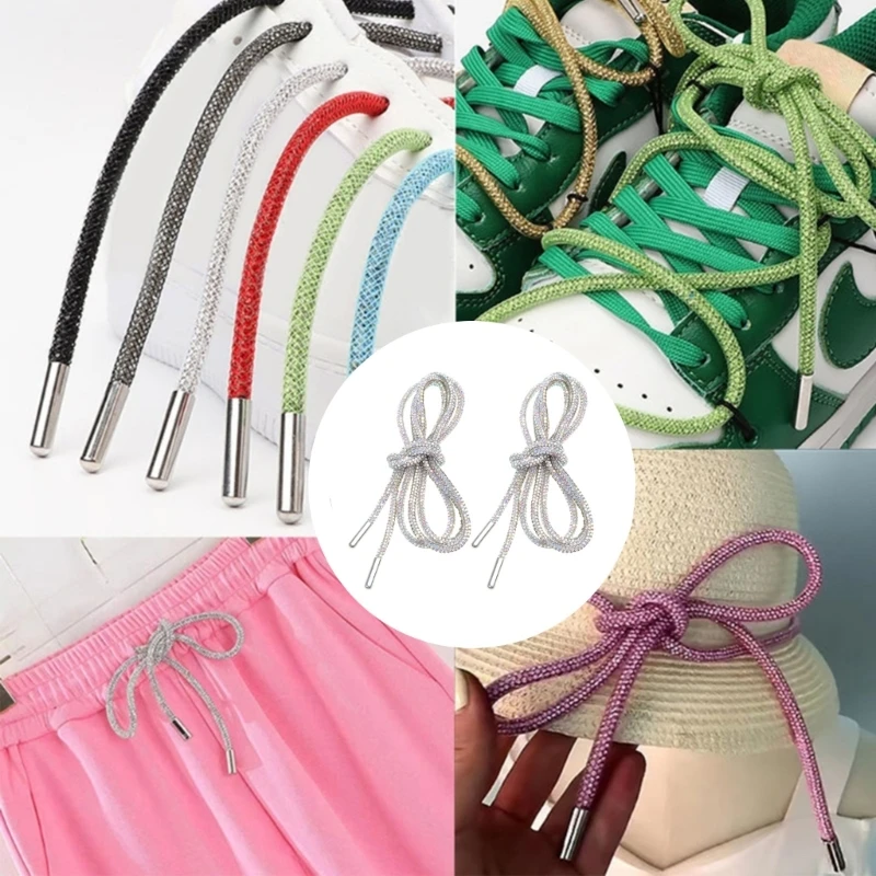 

2PCS Delicate Shoelaces for Teen Girl Woman Sneakers Decorative