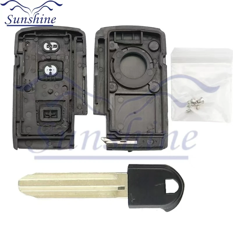 Sunshine Fits Toyota Prius 2004-2009 Key Fob Cover Case Shell Keyless Entry Remote Replacement With Blank Key replacement shell