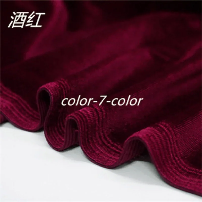 Korean Velvet Pure Color Four-side Elastic Cheongsam Training Suit Clothing Fabric Wholesale Cloth for Sewing Meters Diy Materi