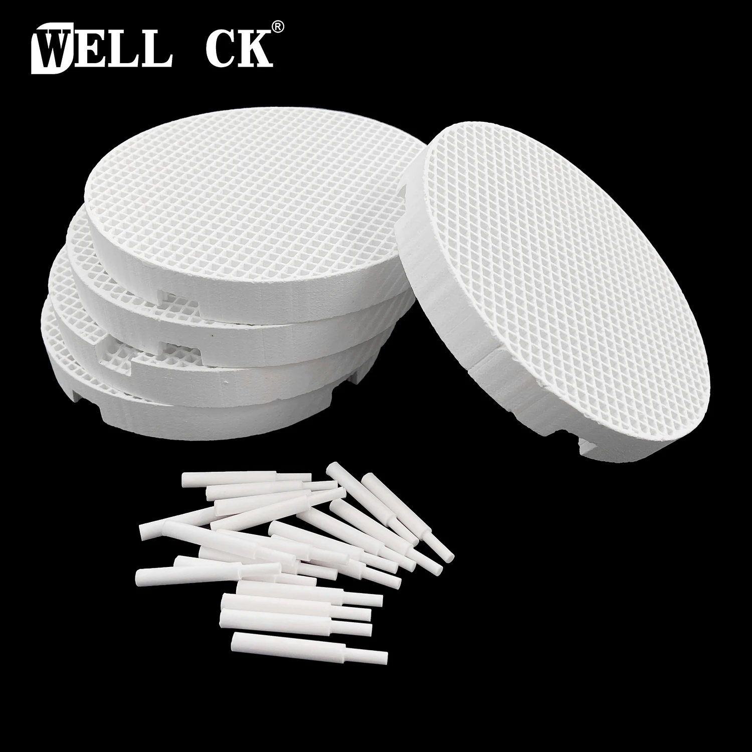 

WELLCK 5pcs Dental Lab Honeycomb Firing Trays and Zirconia Ceramic 40 Pins Dental Technician Supplies