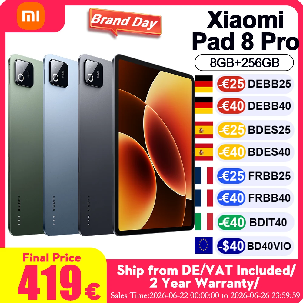Versión Global Xiaomi Pad 8 Pro Tablet, Xiaomi Pad 8 Pro Tablet PC, 8 GB/256 GB…