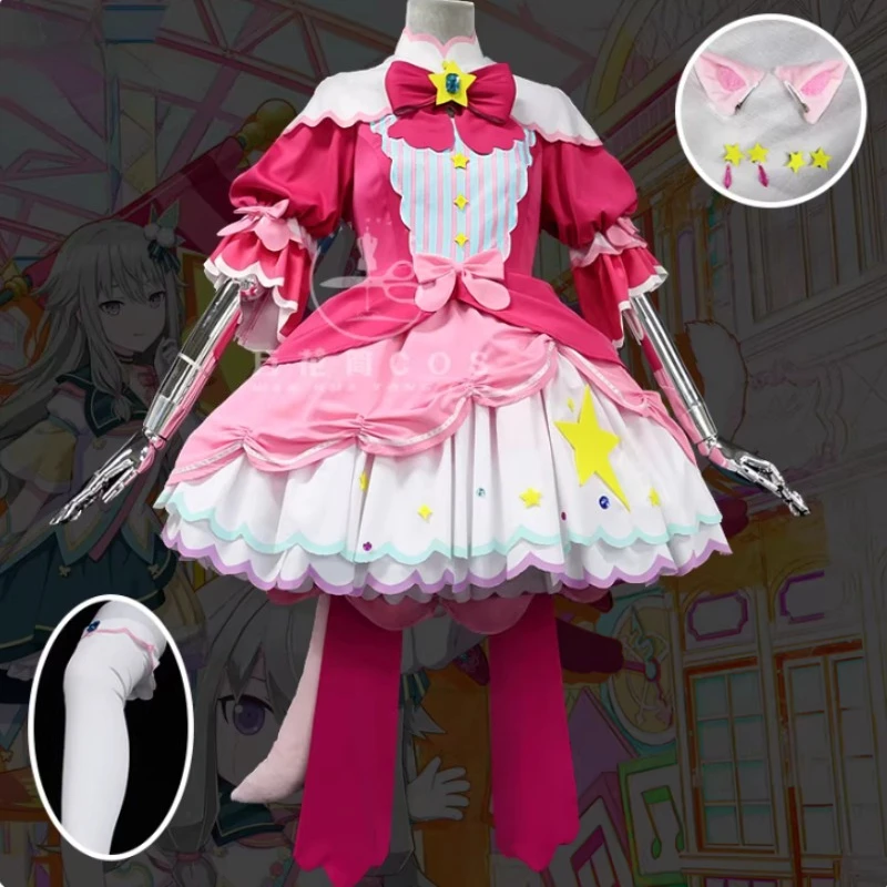 

Аниме виртуальная певица идол Sekai красочная сцена с косплей униформа парик Хэллоуин вечерние наряд женский