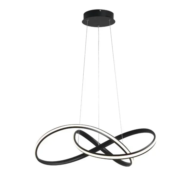 LED Pendant Light Two C Circels Chandeliers Light Fixture LED Crystal Lighting Hanging Fitting