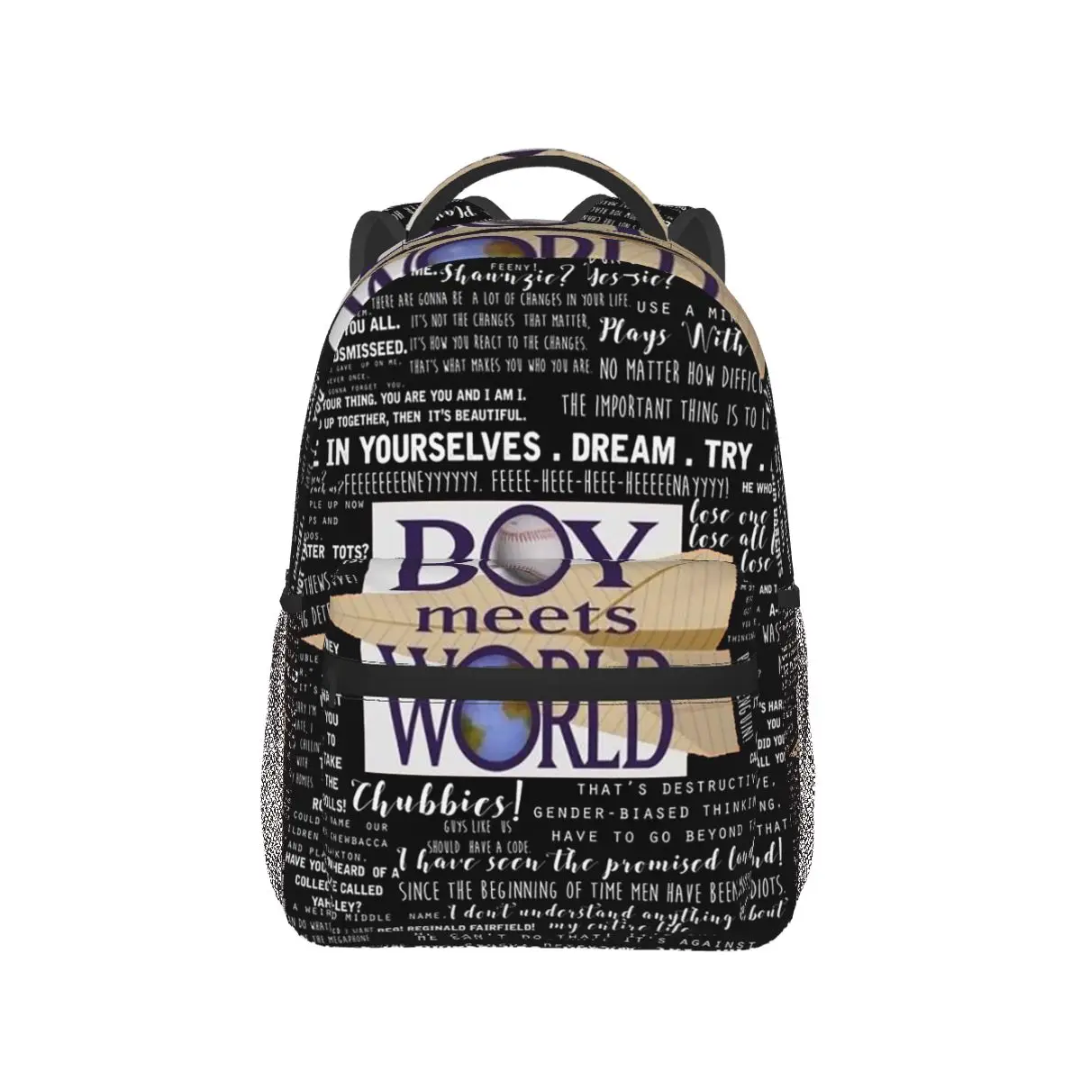 

Рюкзак Boy Meets World с эффектыми цитатами, Лидер продаж, рюкзак большой вместимости для мальчиков и девочек, школьная сумка, сумки на плечо для мужчин и женщин