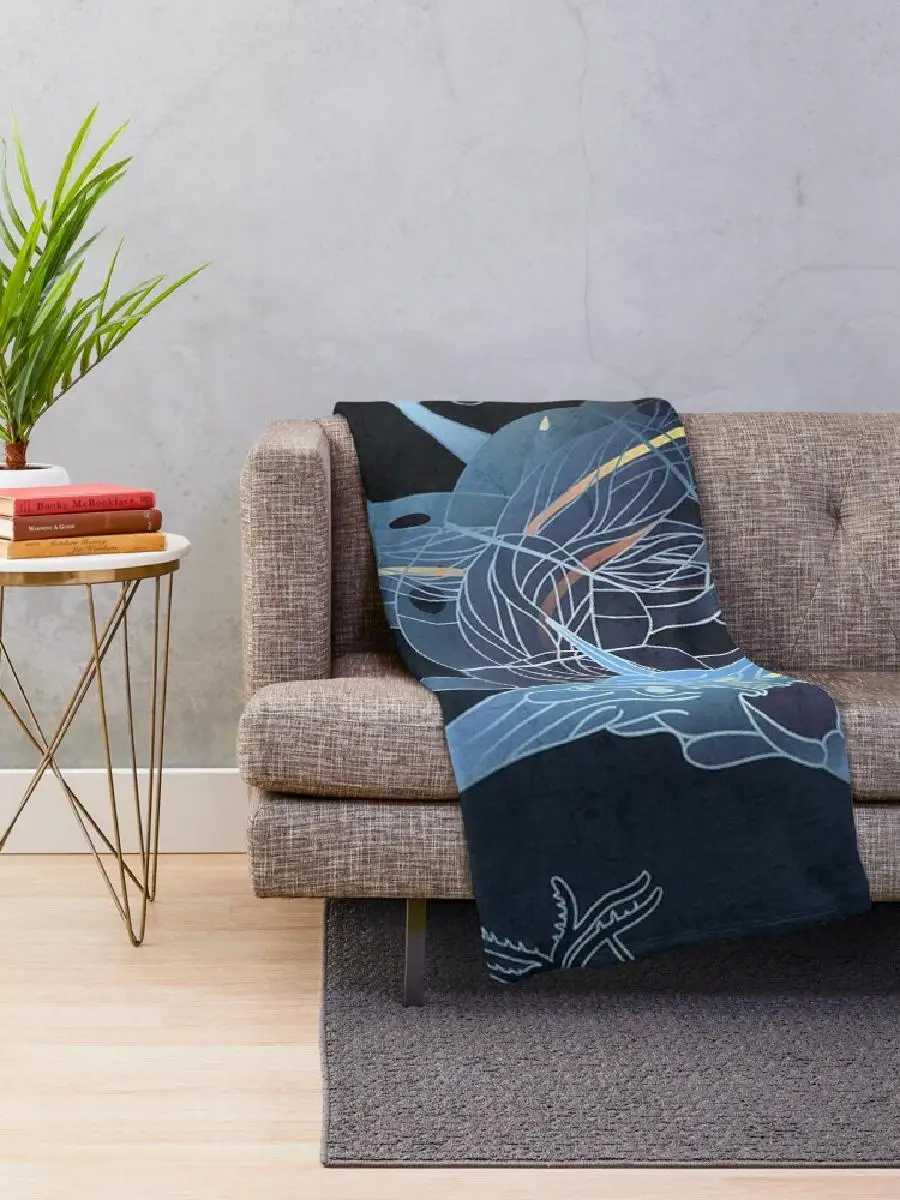 Subnautica Ghost Leviathan Throw Blanket for Cozy Comfort in Home Textile