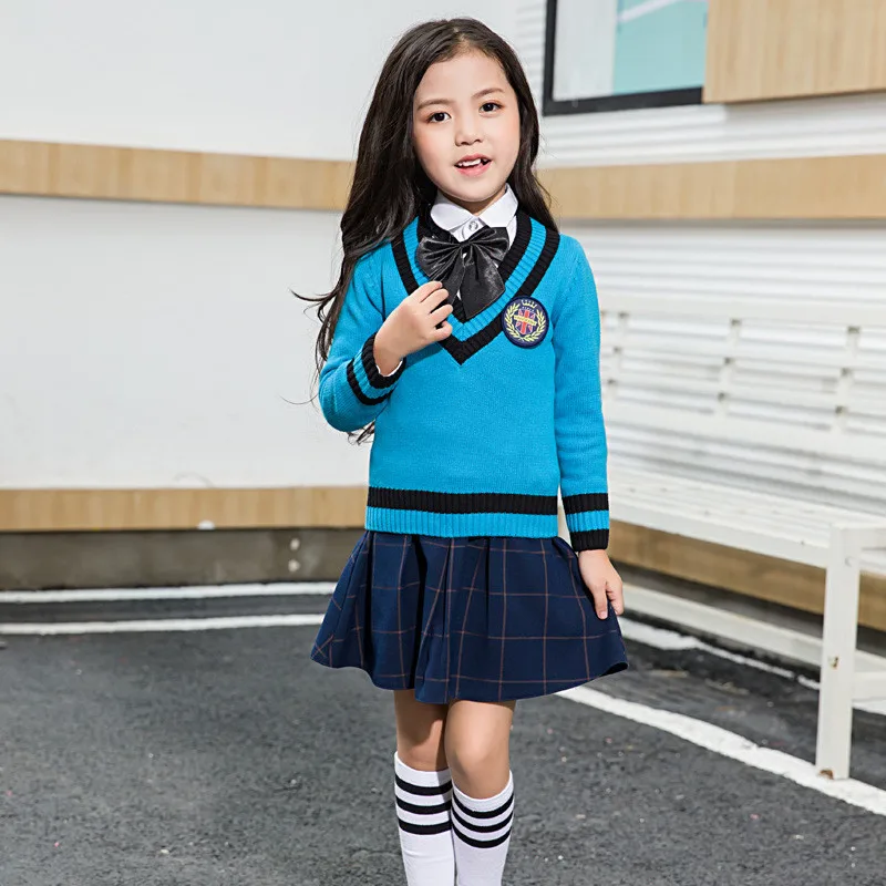 

Kindergarten garden uniforms, college school uniforms, children's class uniforms, British style games, three-piece primary schoo