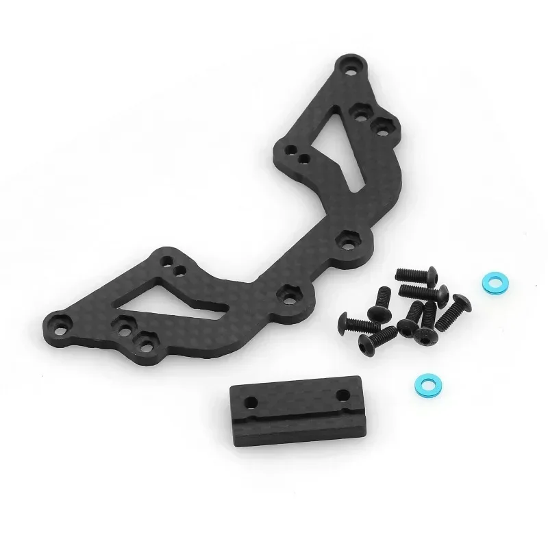 Soporte de montaje de dirección de placa de segundo piso de fibra de carbono LY29 para Tamiya XV01 1/10 RC, piezas de mejora de coche, accesorios