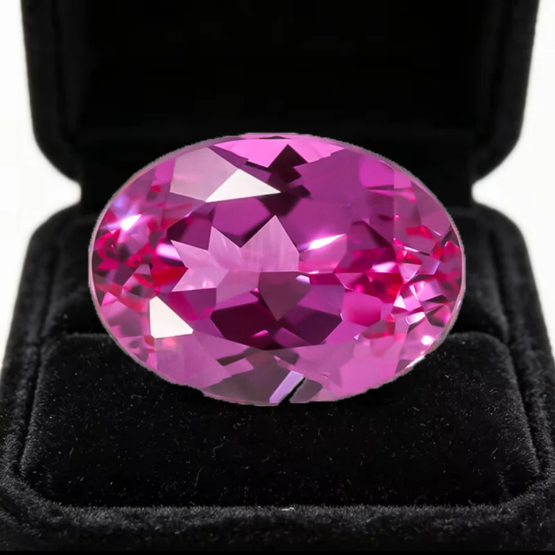 Hochwertiger rosa Rubin, UV-Test bestanden, 13x18mm, 16,0 Karat, Mohs-Härte, oval facettiert geschliffener Edelstein für Schmuckherstellung/Sammlung. – Detail 6