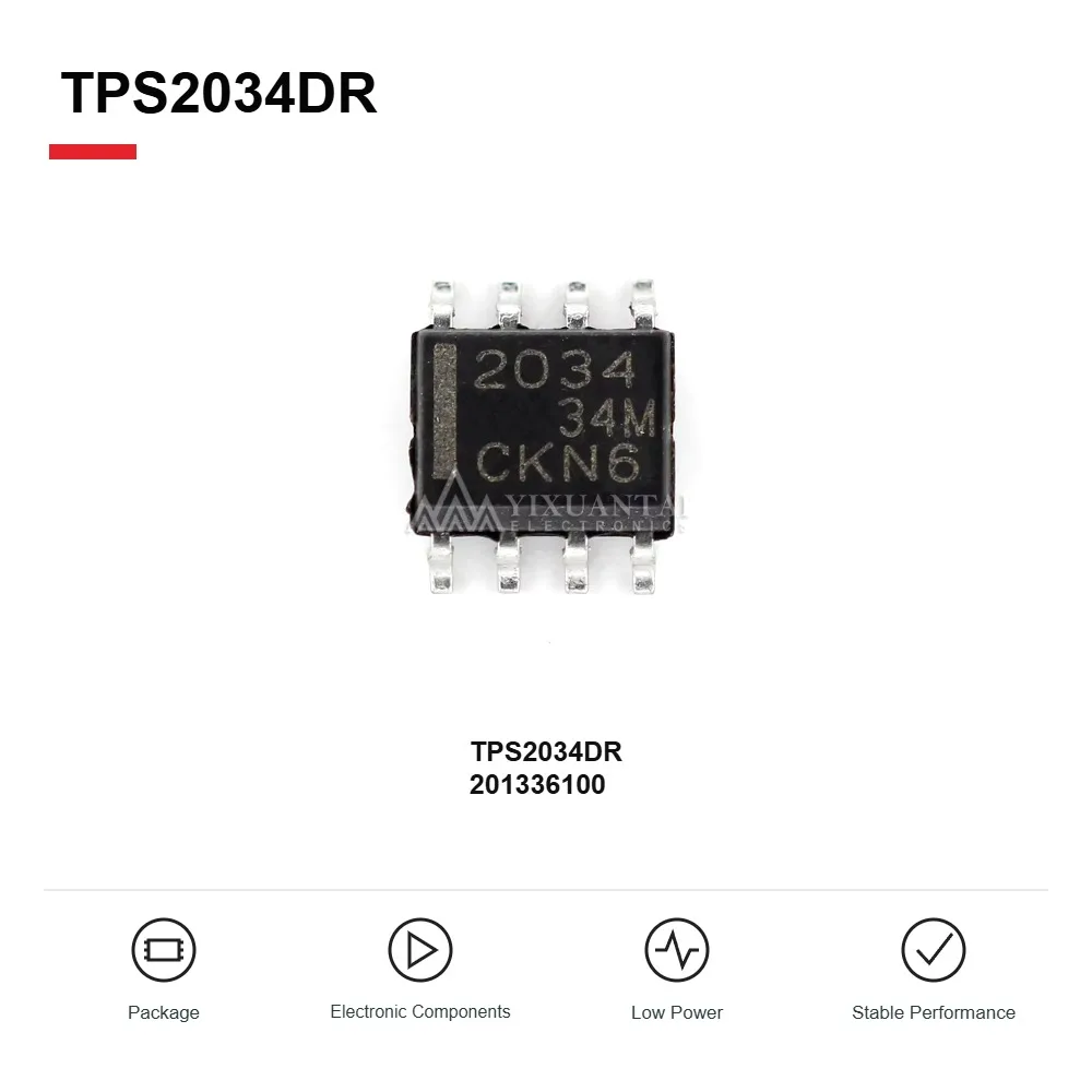 FLY 10PCS/LOT TPS2034DR TPS2034 SOP-8 POWER DISTRIBUTION SWITCH IC CHIP NEW  originalL