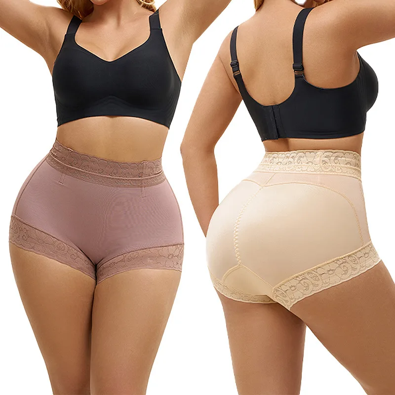 High-waisted, slimming, and hip-lifting panties for women; plus-size lace panties that shape the body and provide security