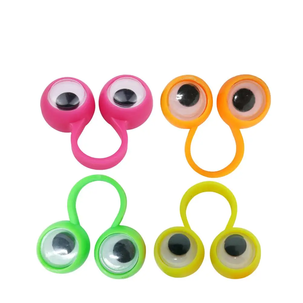 

10 PCS Finger Toy Educational Intelligent Finger Toy Large Eyes Finger Ring Funny Finger Toy for Kids Children Gift ( Color)