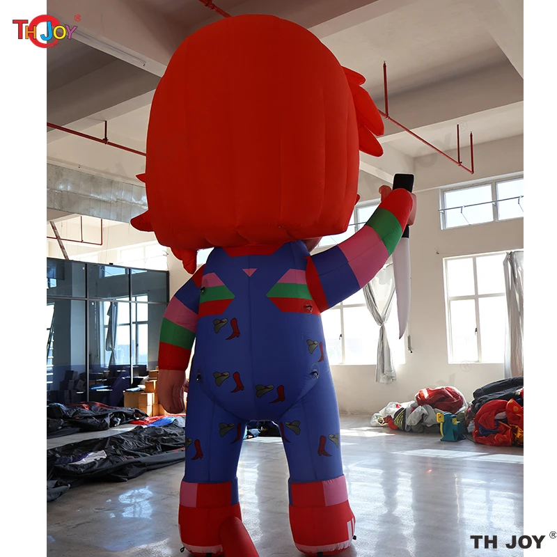Chucky gonflable géant illumine les décorations gonflables de pelouse d'Halloween