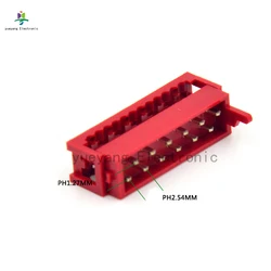 100Pcs Micro match Red IDC connector 2.54mm Wire to Board Micro Match IDC 4P 6P 8P 10P 12P 14P 16P 20P 24P 26P