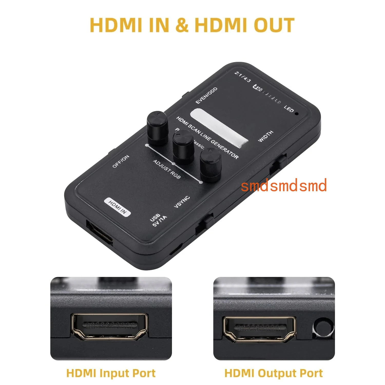 الماسح الضوئي لمولد المسح الضوئي المتوافق مع HDMI للألعاب الرجعية / اللاعبين / MAME / المحاكيات / الممرات للتبديل / xbox 360 / PS4