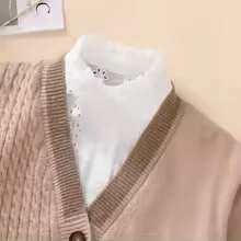 Women Fashion Stand Collar Detachable Fake Collar Hollowed Out Breathable Professional Casual Versatile
