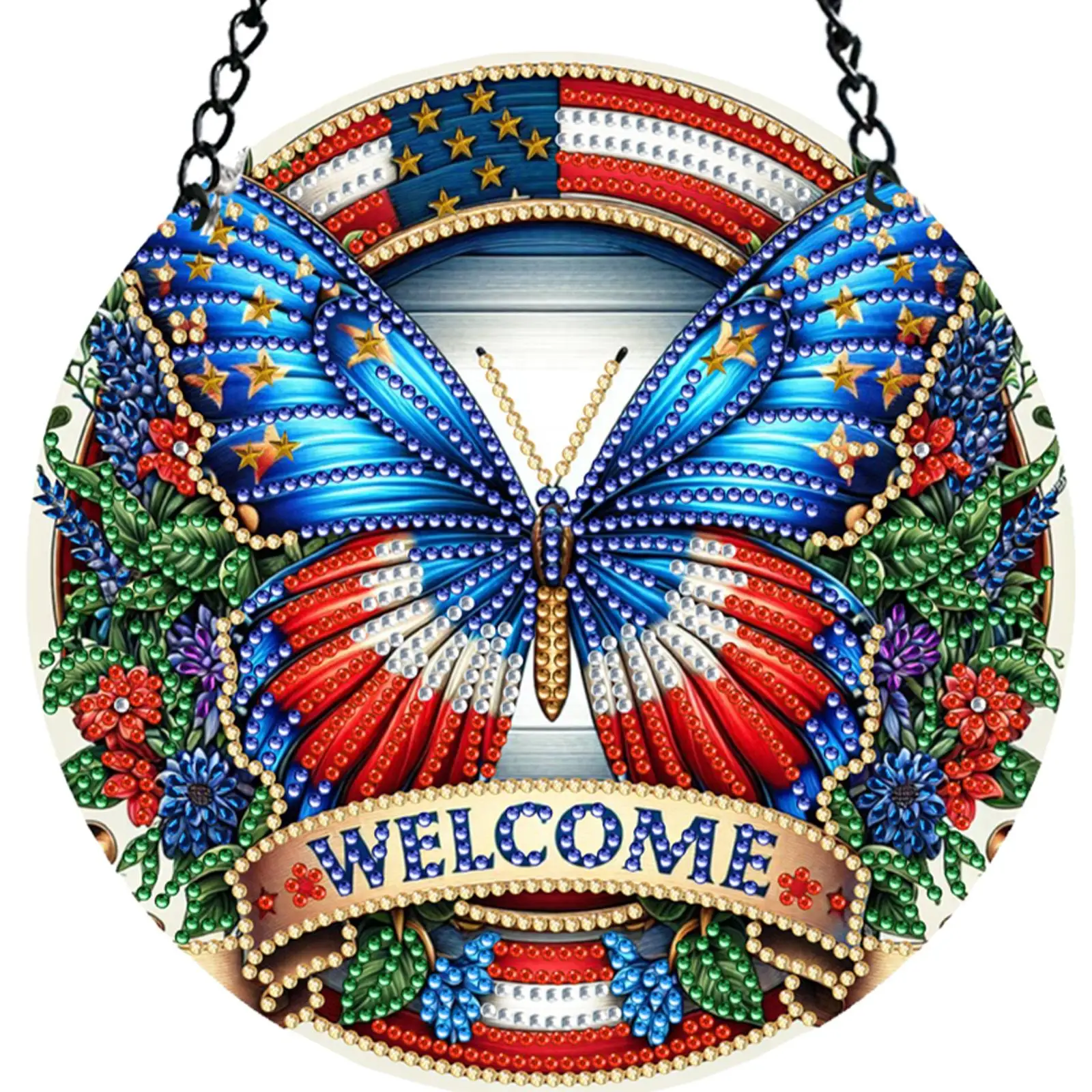 

2D/Flat DIY Diamond Art Sun Catcher Rhinestone Diamond Art Window Pendants Diamond Art Pendant Window Hanging Art for Home Decor