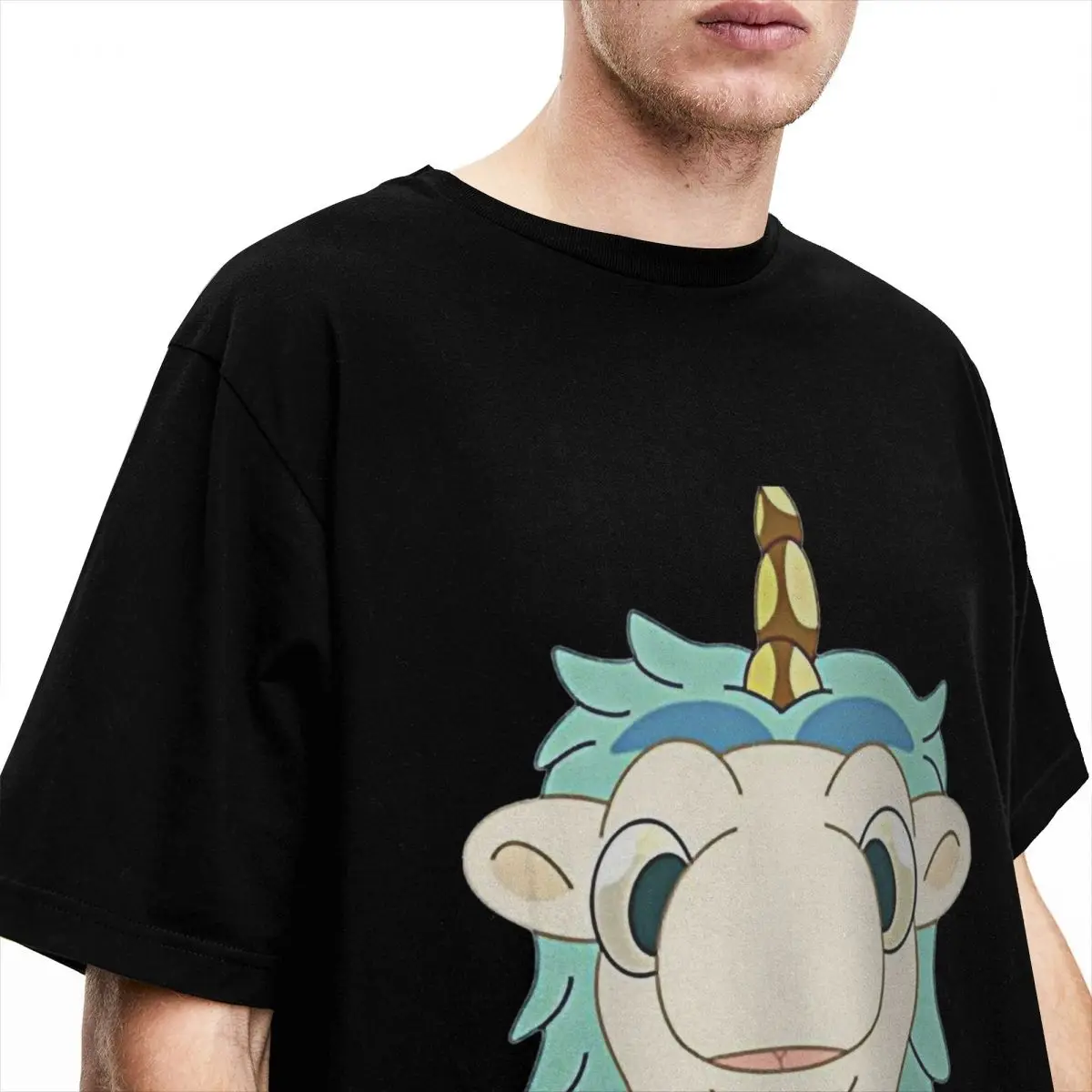 Unicorse Cartoon T Shirt Couple Blueys Kids Y2K Retro Pure Cotton T Shirts Summer O Neck Hippie Tee Shirt Casual Oversized Tops