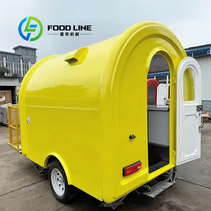 Food Trailer, Stylish Round Food Vending, Good Customer‑Attracting Effect, Compact Build For Street Commercial Application