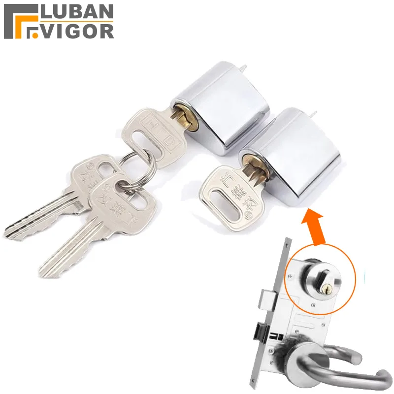 Fire door lock Universal copper Aluminum cylinder Pipe well Escape lock cylinder lock cylinder length 30mm lock parts