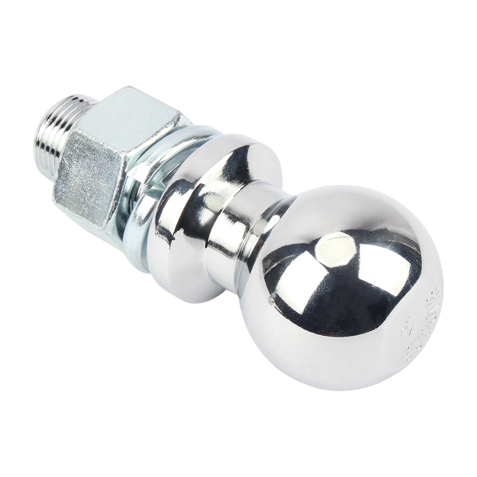 ATV UTV Ball Head Towing Hitch 50mm Chrome Tow Ball Shank Dia Durable Bumper Replacement Coupling Trailer Parts 2000 3500 6000LB