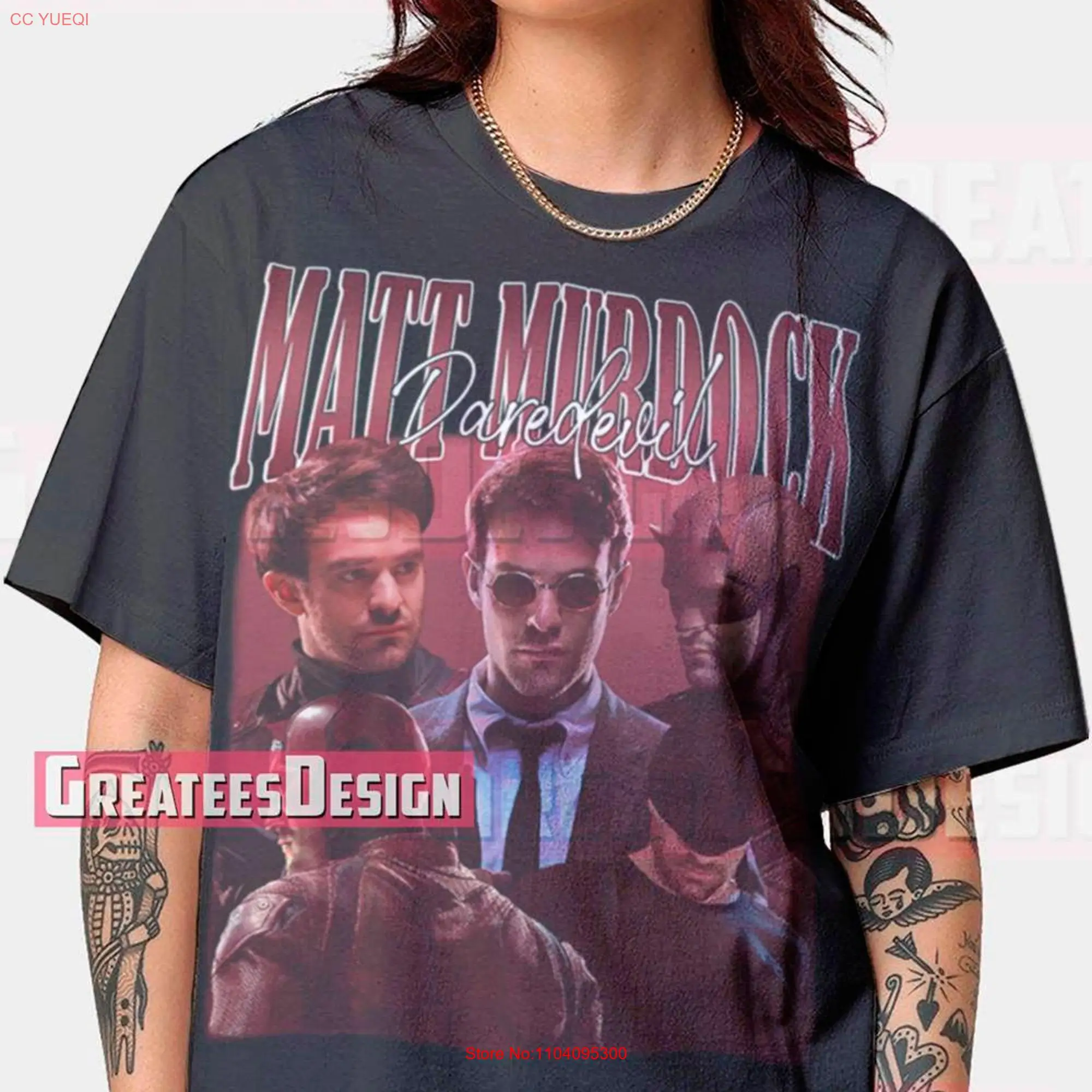 Limited Matt Murdock T shirt Charlie Cox Oversize GT22 long or short sleeves