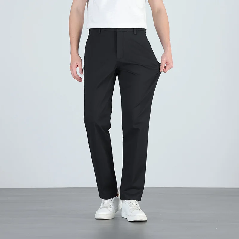 

Cotton Mens Straight Leg Business Casual Pants 2026 Fashion Comfortable Formal Office Work Dress Trousers for Man All-Season