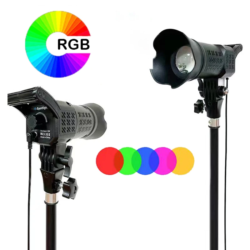 RGB Portable LED Photography Fill Light 110V-240V 51W Dimmable with Remote Control for Photography Live Streaming Recording