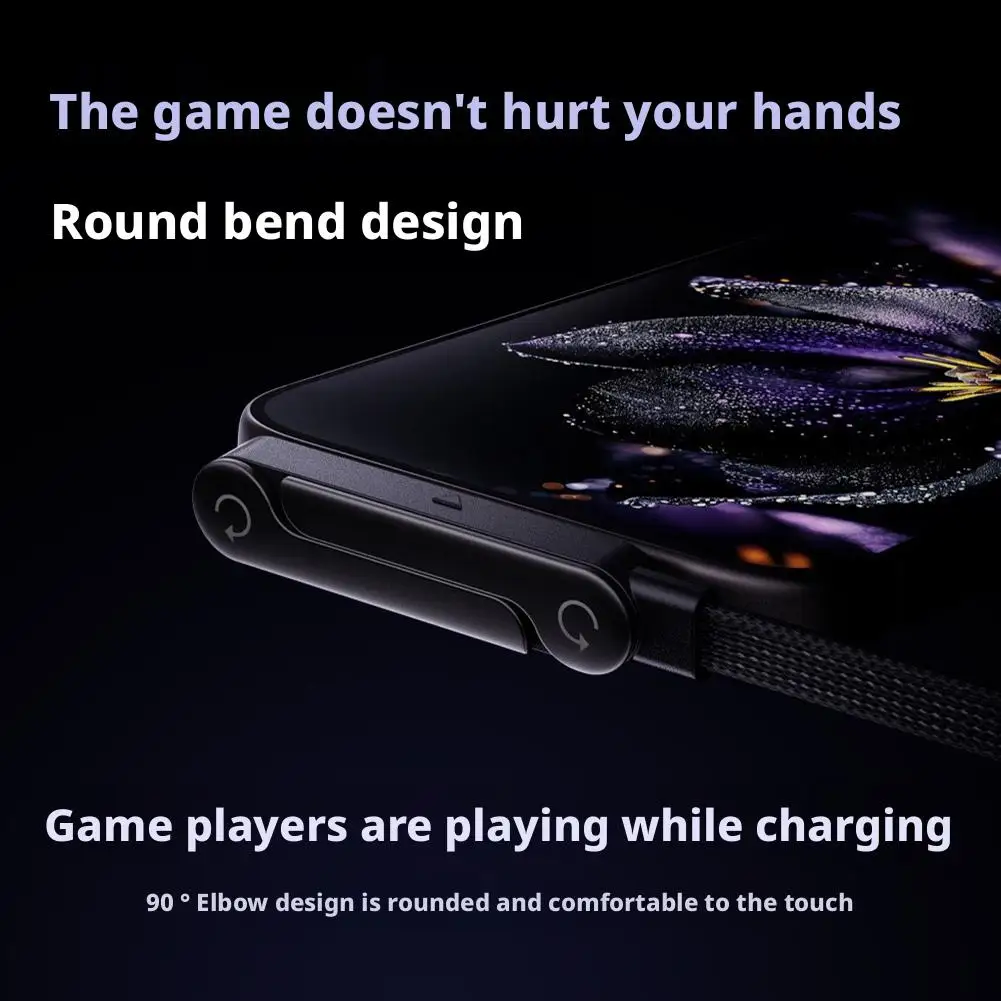 240W Fast Charging Cable with Invisible Phone Holder, Flexible L-Shaped Gaming Stand for iPhone 17 & Huawei, Quick Charge Cord