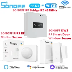 SONOFF RF Bridge 433Mhz Wifi Wireless Signal Converter Home Security Support DW2-RF PIR3-RF Sensor Via EWeLink Alexa Google Home