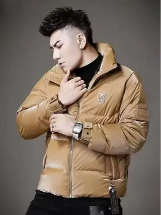 

Men's down Jaet Thiened ort Sle Warm White Du down Outerwear Anti-Cold Trendy Men's Faion Winter Coat
