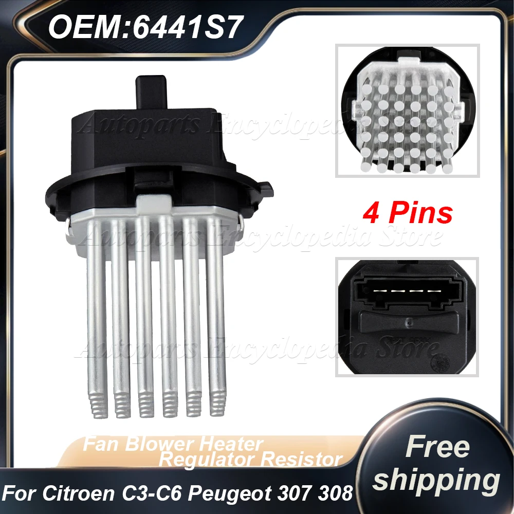 

Для Citroen C3 C4 C5 C6 DS3 Peugeot 307 308 6G9N19W575AA 6441S7 30767040 Резистор регулятора вентилятора нагревателя 6441.S7 LR002685