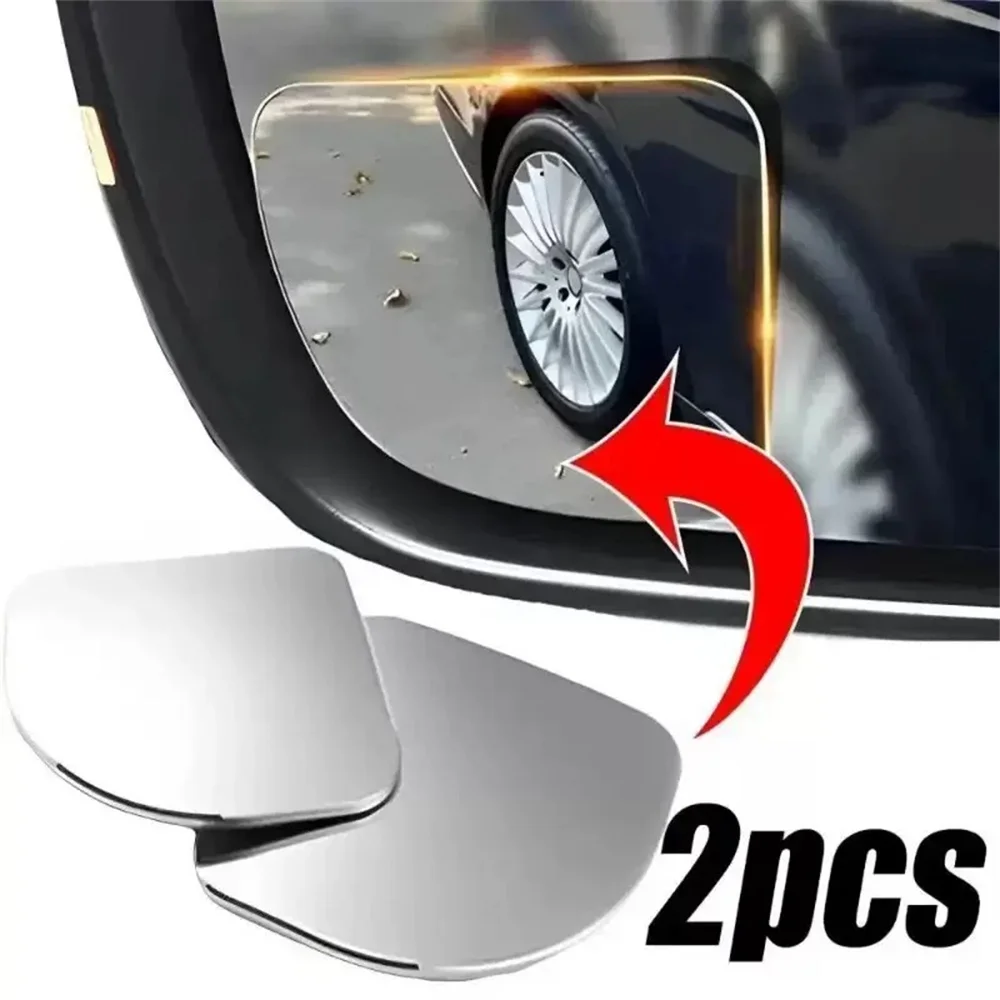 Suction Cup Reversing Rear View Mirror 360 Degree Adjustable Large Field of View Auxiliary Wide Angle Outside Blind Spot Mirror