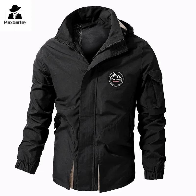 

Outdoor Windbreaker Men's Autumn Brand Casual Waterproof Multi-pocket Work Coat Riding Climbing Wear-resistant Flying Jacket 8XL