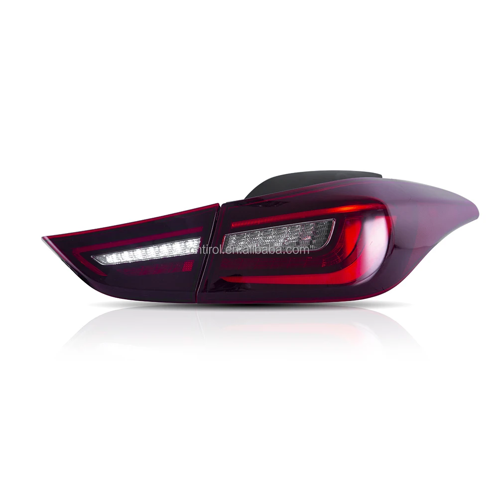 TIROL OEM Elantra 2012 2015 Amber Sequential 12V Smoke Tinted Rear Lamp Assembly Led Taillights Tail Lights