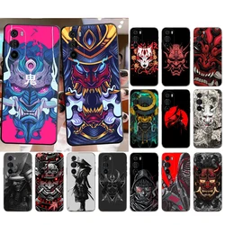 Case For Motorola Moto G Stylus 5G G Play G Power G 5G G Pure E20 E32 E40 E13 Edge 50 Pro 50 Fusion Japanese Samurai Oni Mask