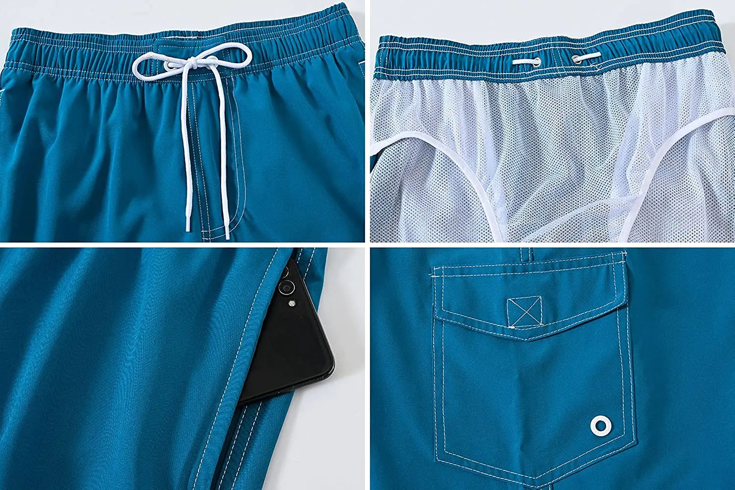 Pantalones cortos de playa de verano para hombre, bañadores forrados de malla, pantalones cortos de tablero, traje de baño, ropa deportiva