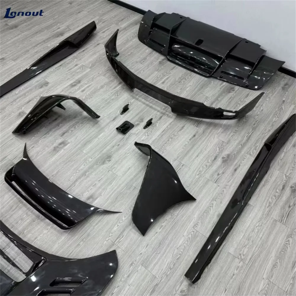 JT Front Bumper Rear Diffuser Engine Hood Side Skirt for Ferrari 296 Upgraded SP Track Version Style Dry Carbon Fiber Body Kit
