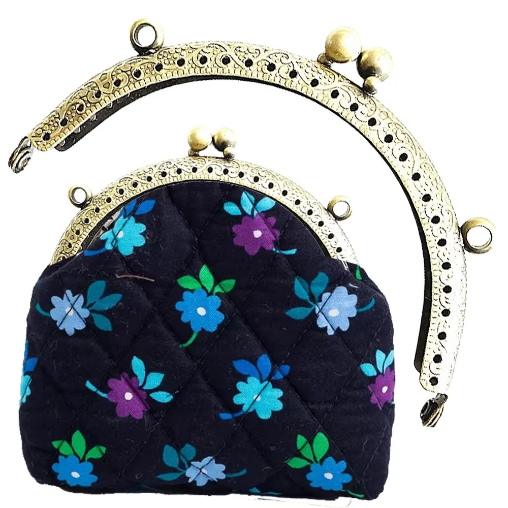 

10 шт. круглых винтажных металлических застежек для сумок, кошельков, рамок, застежек-«поцелуев» для шитья, фурнитура для сумок-клатчей, DIY, 8,5-10,5 см