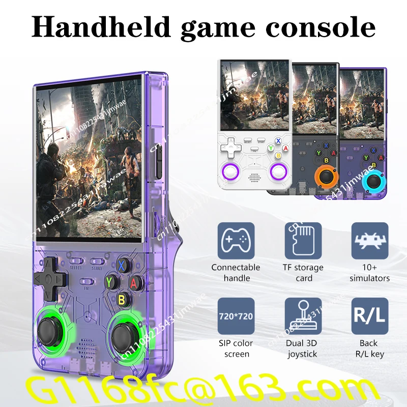 R36 Ultra New 4Inch IPS Handheld Game Console Portable Retro Arcade Open Source with Wi-Fi Communication