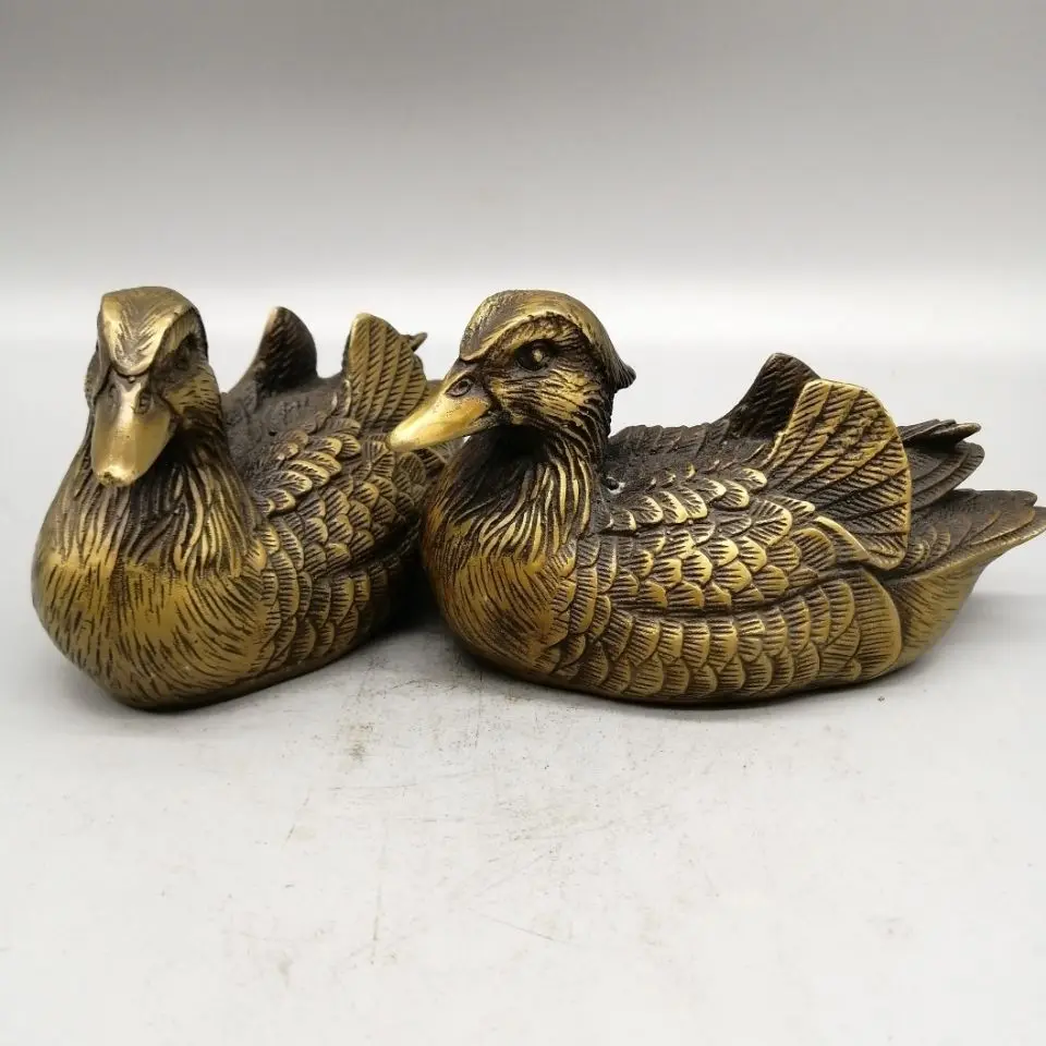 

Bronze ancient pure copper mandarin duck pair home decoration craft gifts wedding gifts