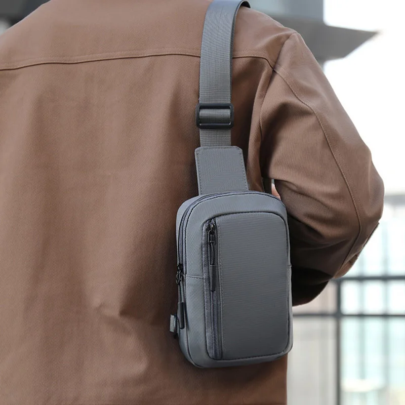 Neue Sport-Brusttasche, kleiner Rucksack für Herren, geeignet für den täglichen Gebrauch, Umhängetasche, Handytasche, Handytasche für die Taille. – Detail 8