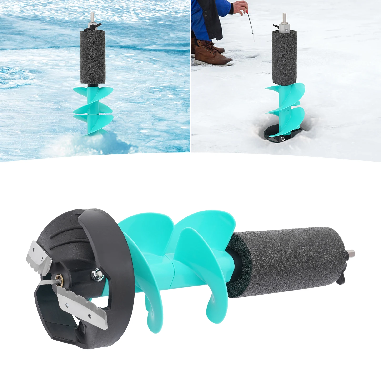 

19.29in Ice Drill Auger Nylon Ice Fishing Auger Replacement Part Ice Fishing Auger Outdoor Tool