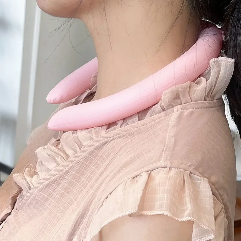 Summer Neck Cooling Tube Reusable Portable Ice Neck Cooler Ring Soft Silicone Cold Neck Wrap For Heat Relief And Outdoor Activit - view 3