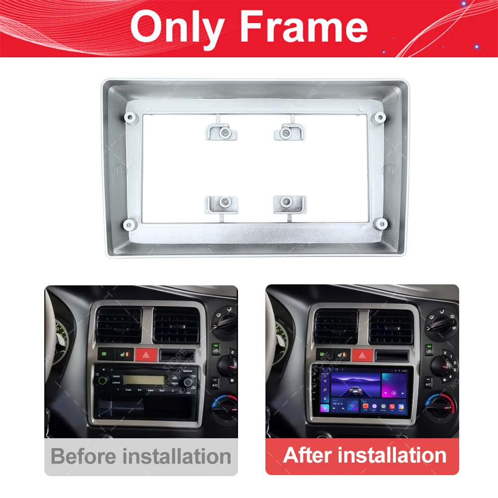 لـ Portter 2 الغلاف هيونداي بورتر H100 2009-2012 9 بوصة راديو السيارة ستيريو أندرويد نظام تحديد المواقع الوسائط المتعددة راديو فآسيا لوحة لوحة القيادة الإطار. #4