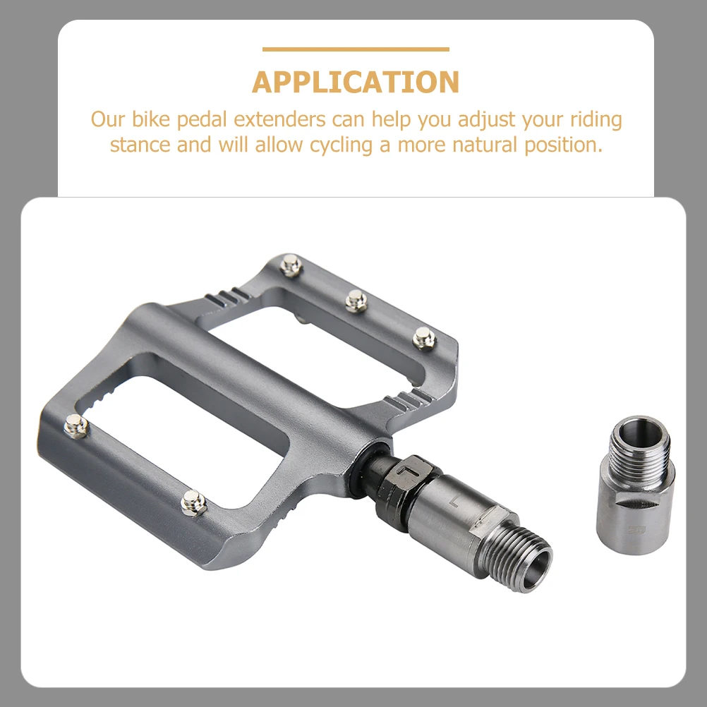 

2pcs Bike Pedal Extenders Professional Wear resistant Replaceable Sturdy Axle Chromium Molybdenum Steel Durable Comfortable