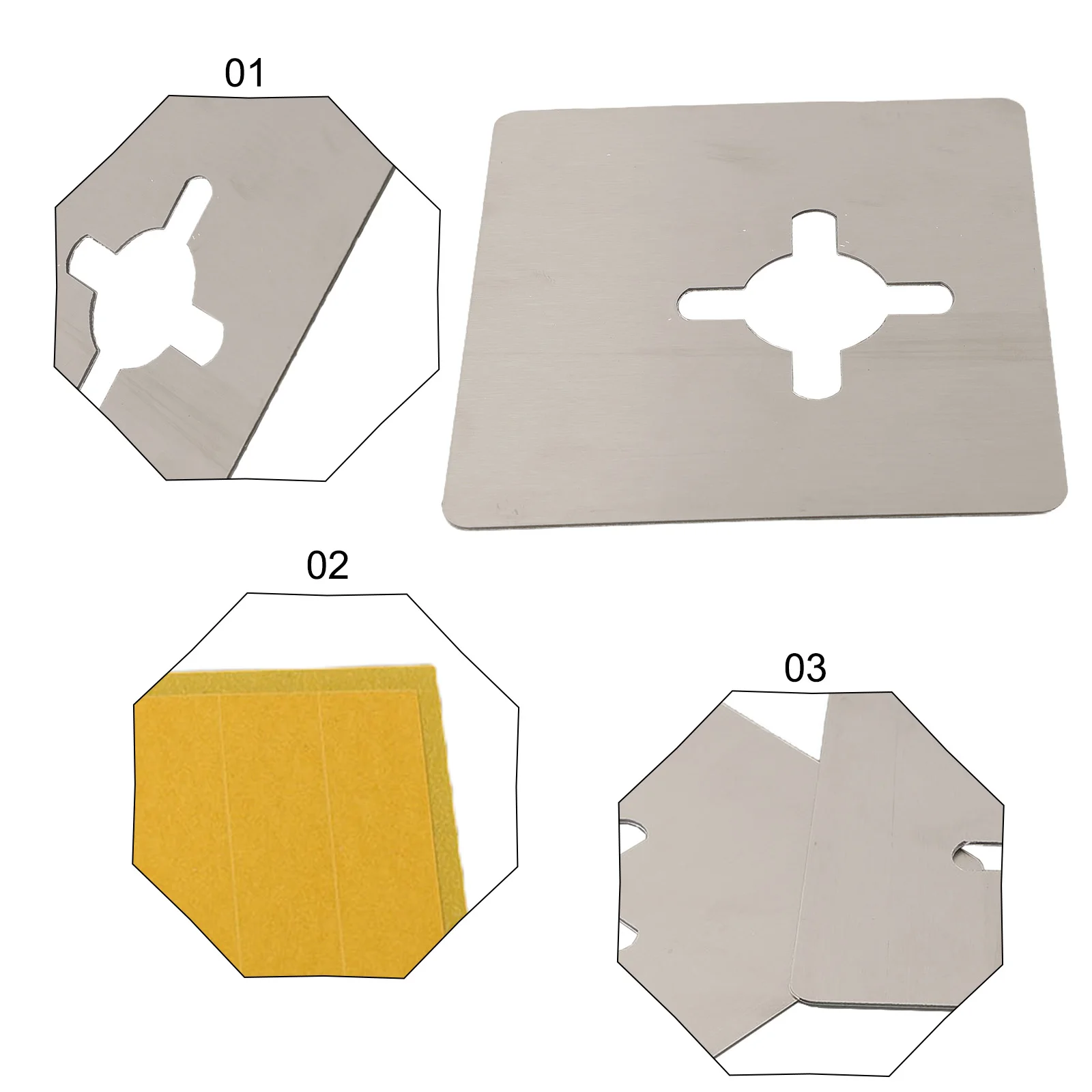 2 قطعة لوحة إصلاح الفولاذ المقاوم للصدأ قفل الكرة لوحة إصلاح ثابتة قفل غرفة النوم قفل باب الغرفة لكمة خالية قفل الباب لوحة إصلاح
